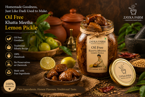 Oil Free Khatta Meetha Lemon Pickle