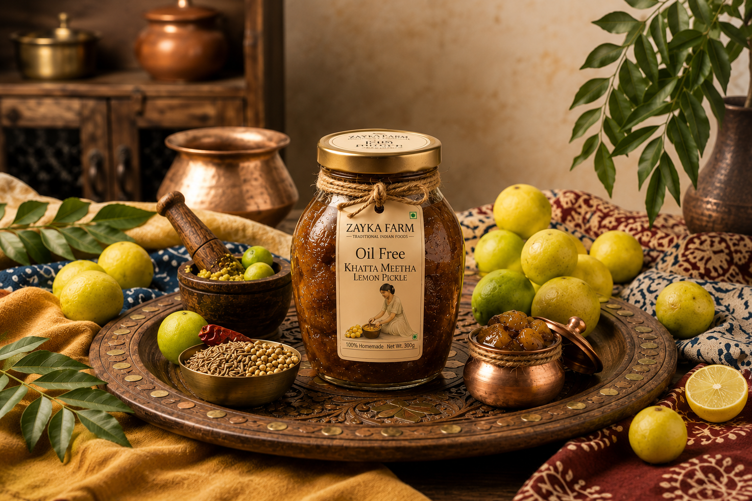 Oil Free Khatta Meetha Lemon Pickle