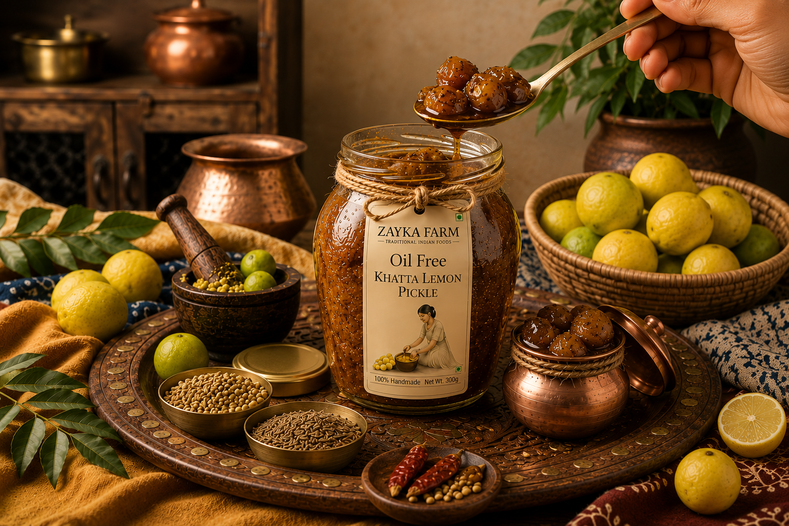 Oil Free Khatta Lemon Pickle